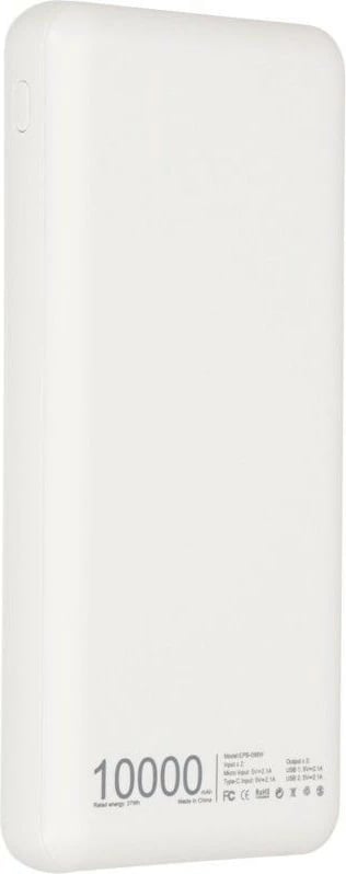 Powerbank Extralink EPB-098W, 10000 mAh, Bardhë
