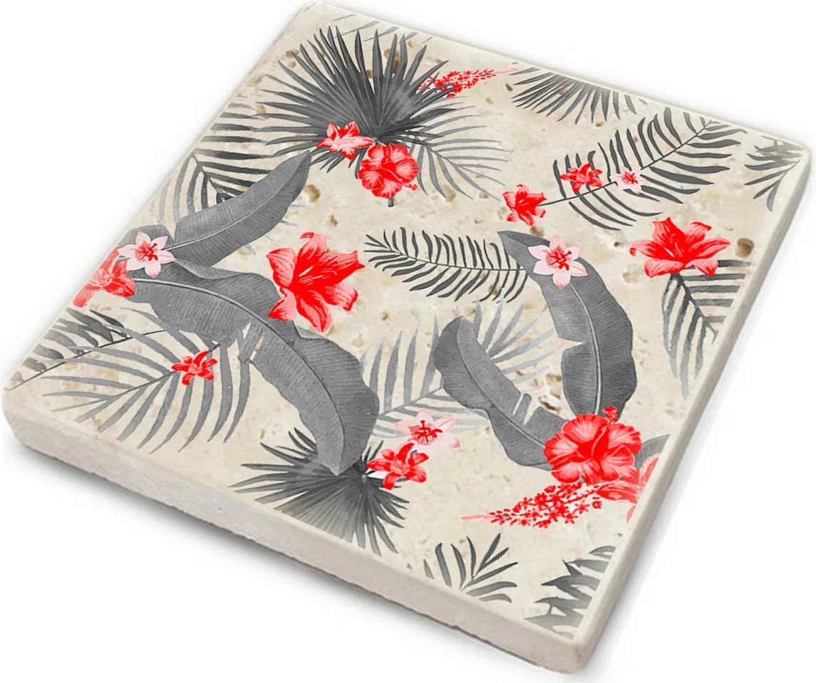 Set nënshtruesish xhami, shumëngjyrësh, 4 copë, TAB7696254