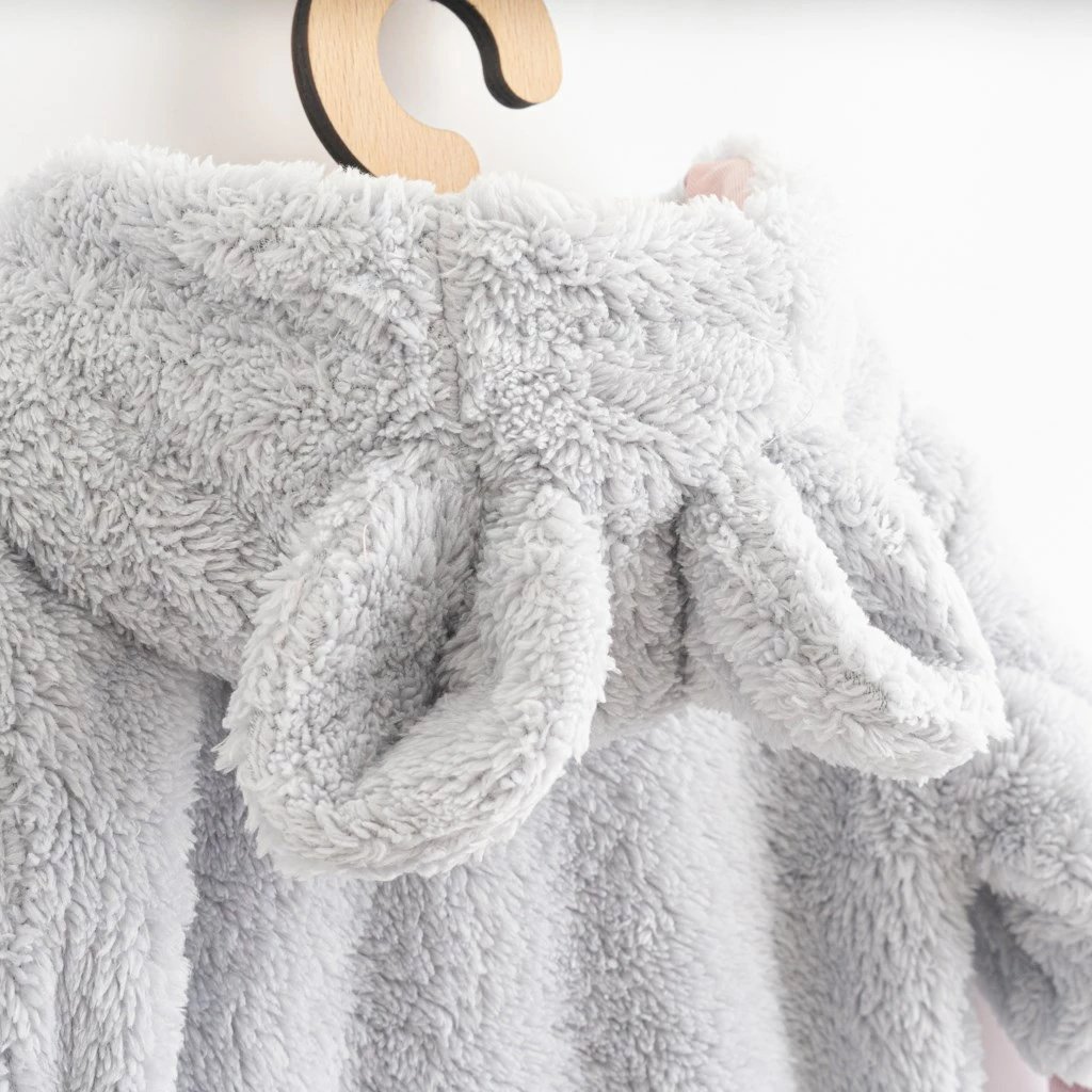 Kombinezon dimri bebe, New Baby Teddy bear, madhësia 62 (3-6m), gri/rozë