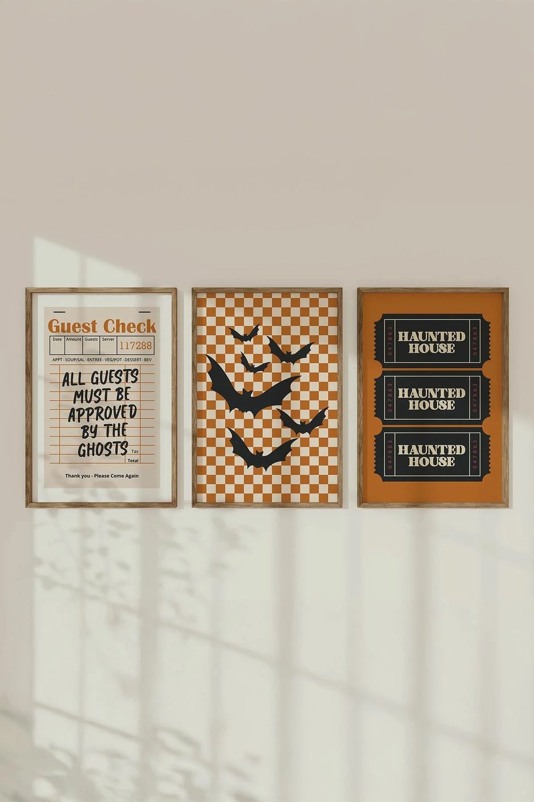 Pikturë dekorative me kornizë (3 copë), Wallity, Ersy3Ham19