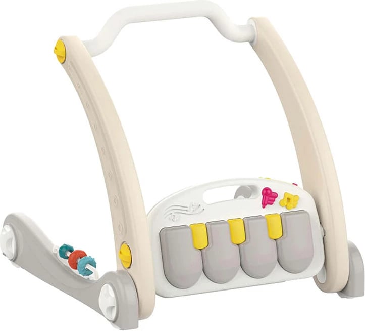 Walker edukativ 2-n-1 Huanger HE0621 me piano, për foshnje, shumëngjyrësh