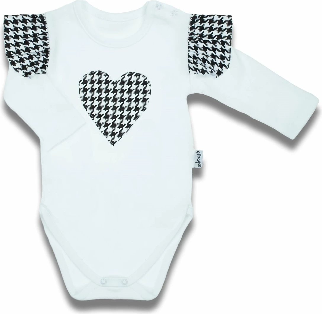 Body bebe me mëngë të gjata, Nicol Viki, 100% pambuk, madhësi 86 (12-18m), për vajza, sipas fotos