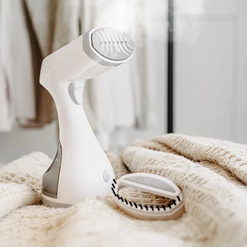 Hekur me avull rrobash, Adler, AD 5042, 1500W, 27 g/min, depozitë 280 ml, ngrohje 30s, kabllo 1.7 m, me furçë, e bardhë