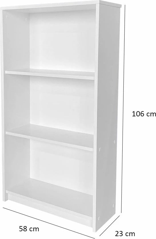 Raft librash Hanah Home, Ktp-130-Bb-1, i bardhë