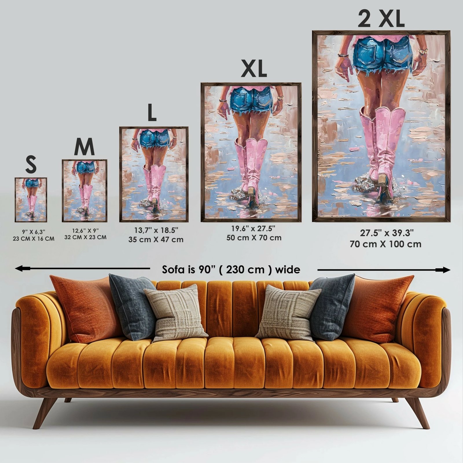 Pikturë dekorative me kornizë MDF, shumëngjyrëshe, Wallity, GE090-L, 35x47x3.5 cm