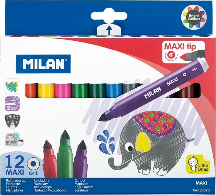 MILAN FLLAMASTER 12cp 80020