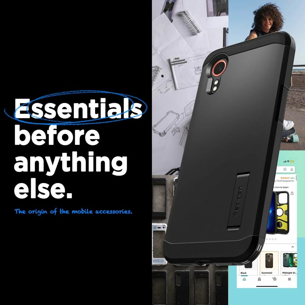 Mbështjellës Spigen Tough Armor për Samsung Galaxy XCover 7, i zi