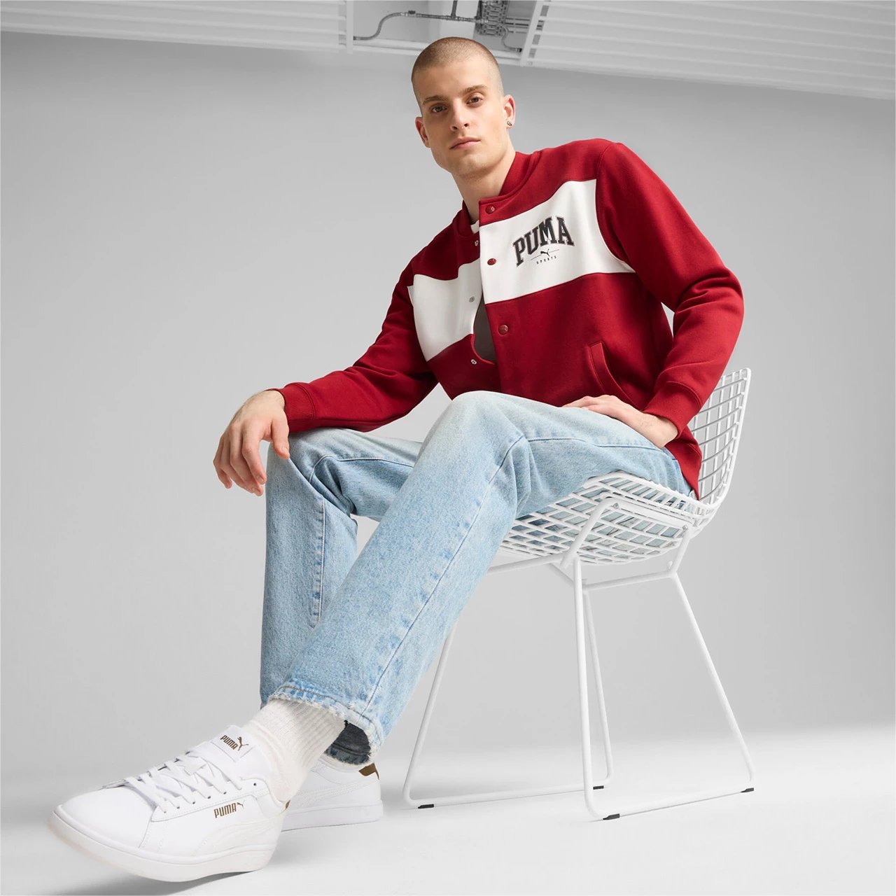 Jakne bomber për meshkuj Puma, e kuqe