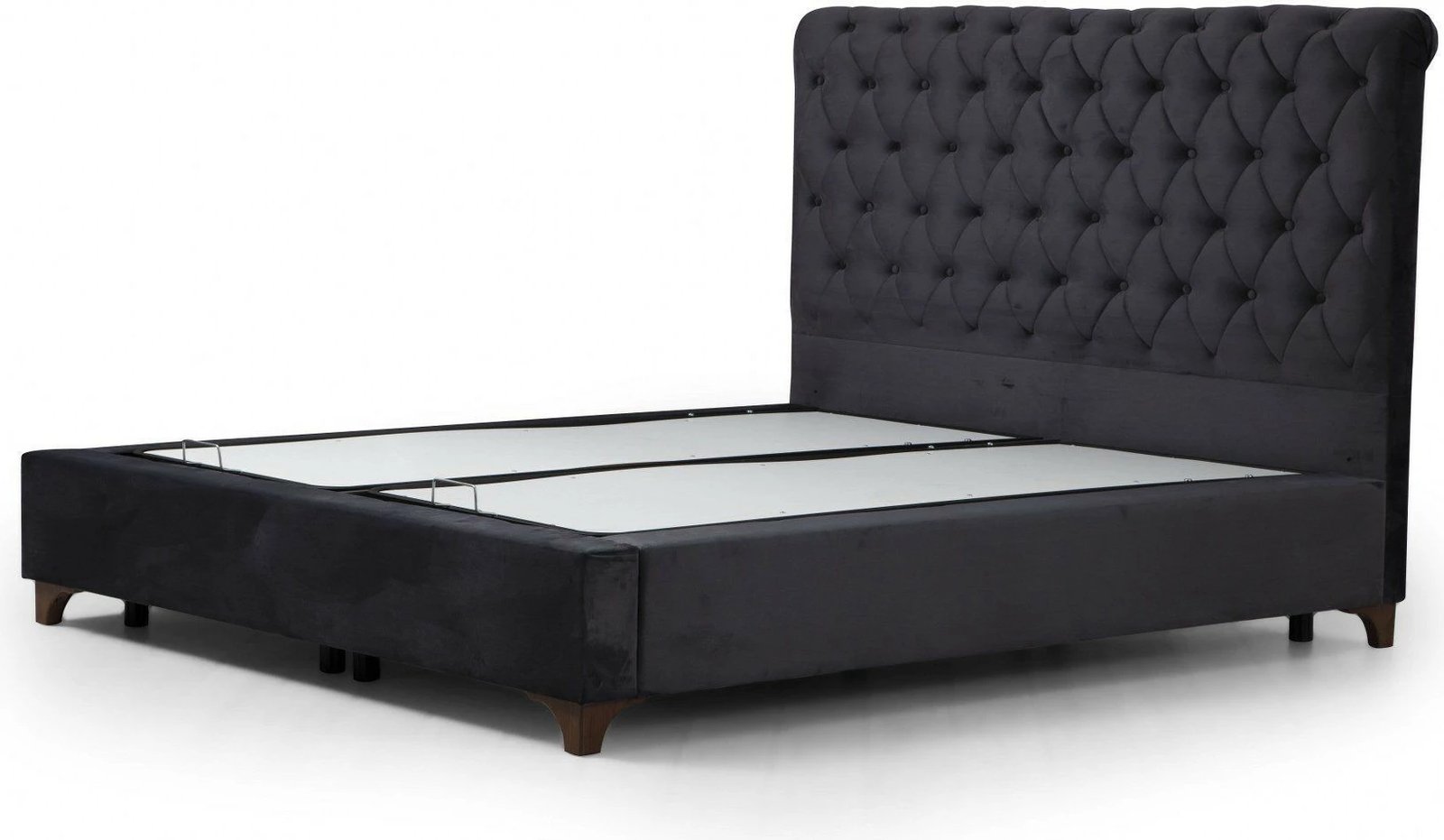 Kornizë dhe mbështetëse krevati dopio, ngjyrë antracit, Deluxe, 150x200