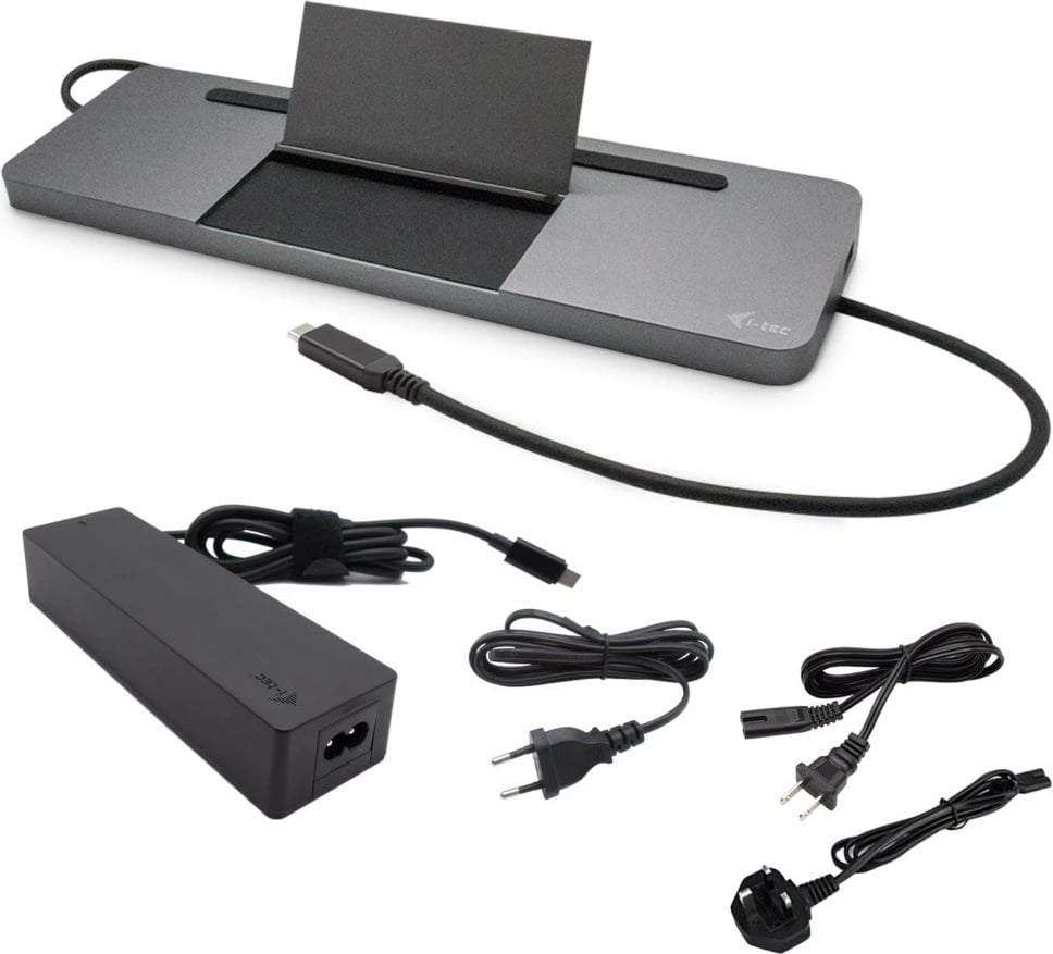 Stacion dokimi i-tec C31FLATPRO100 me karikues universal 100W, argjend