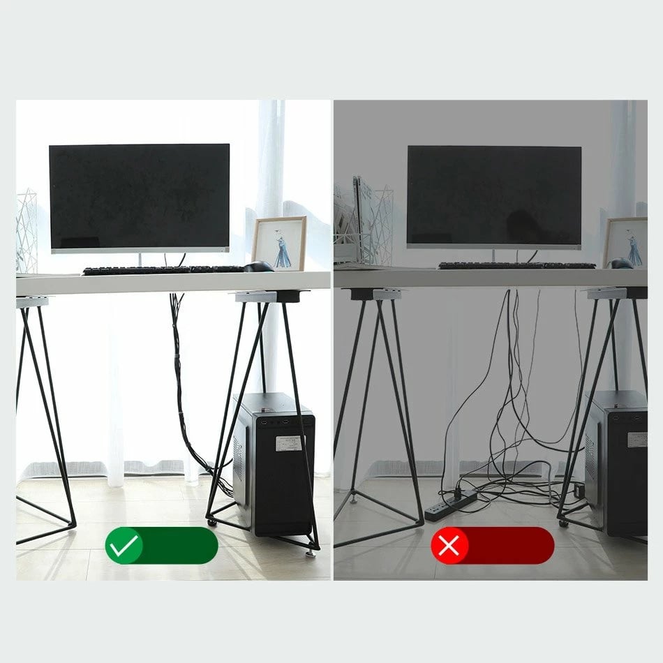 Shirit velcro Baseus ACMGT-E01 për organizim kabllosh, 1m, i zi