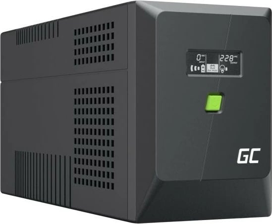 Kasë UPS Green Cell UPSLM900, 900W, 1500VA, me ekran LCD, e zezë Kasë UPS Green Cell UPSLM900, 900W, 1500VA, me ekran LCD, e zezë