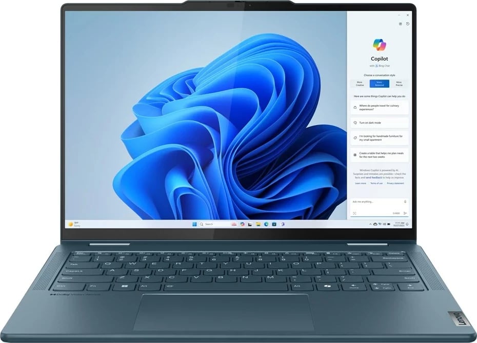 Laptop Lenovo Yoga 7 2-in-1, 14", Intel Core Ultra 5 125H, 16 GB RAM, 512 GB SSD, Teal