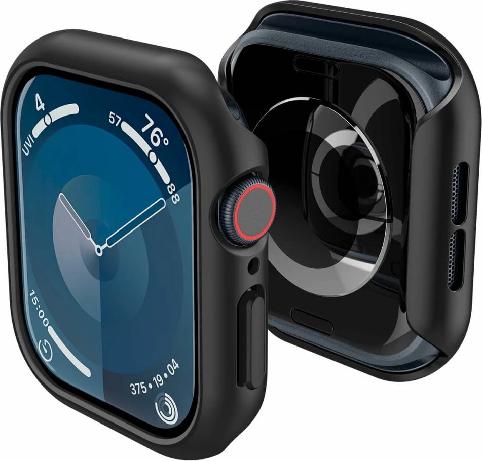 Mbështjellës Spigen Thin Fit për Apple Watch 10, 46mm, Zi