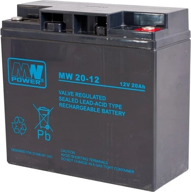 Bateri MPL MW Power MW 20-12, 12 V, 20 Ah, E zezë