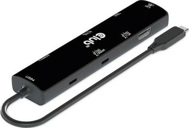 USB HUB Club3D 6in1, HDMI, 2xUSB-C, 2xUSB, LAN, 4K120Hz, PD100W, zi