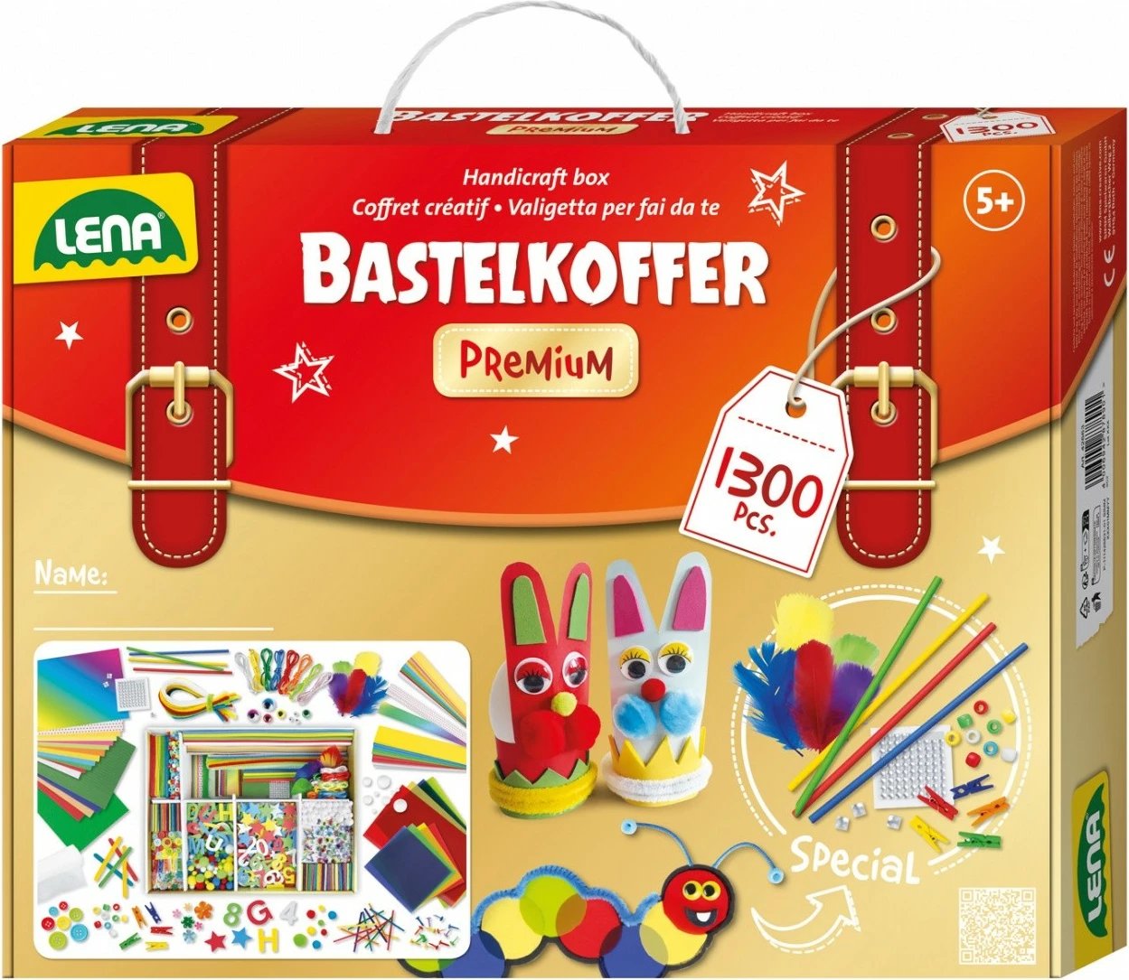 Set kreativ Lena Premium Handicrafts, 1300 pjesë, shumëngjyrësh