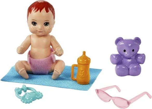 Set lodrash Barbie Skipper Babysitter me karrocë dhe bebe, Mattel GXT34