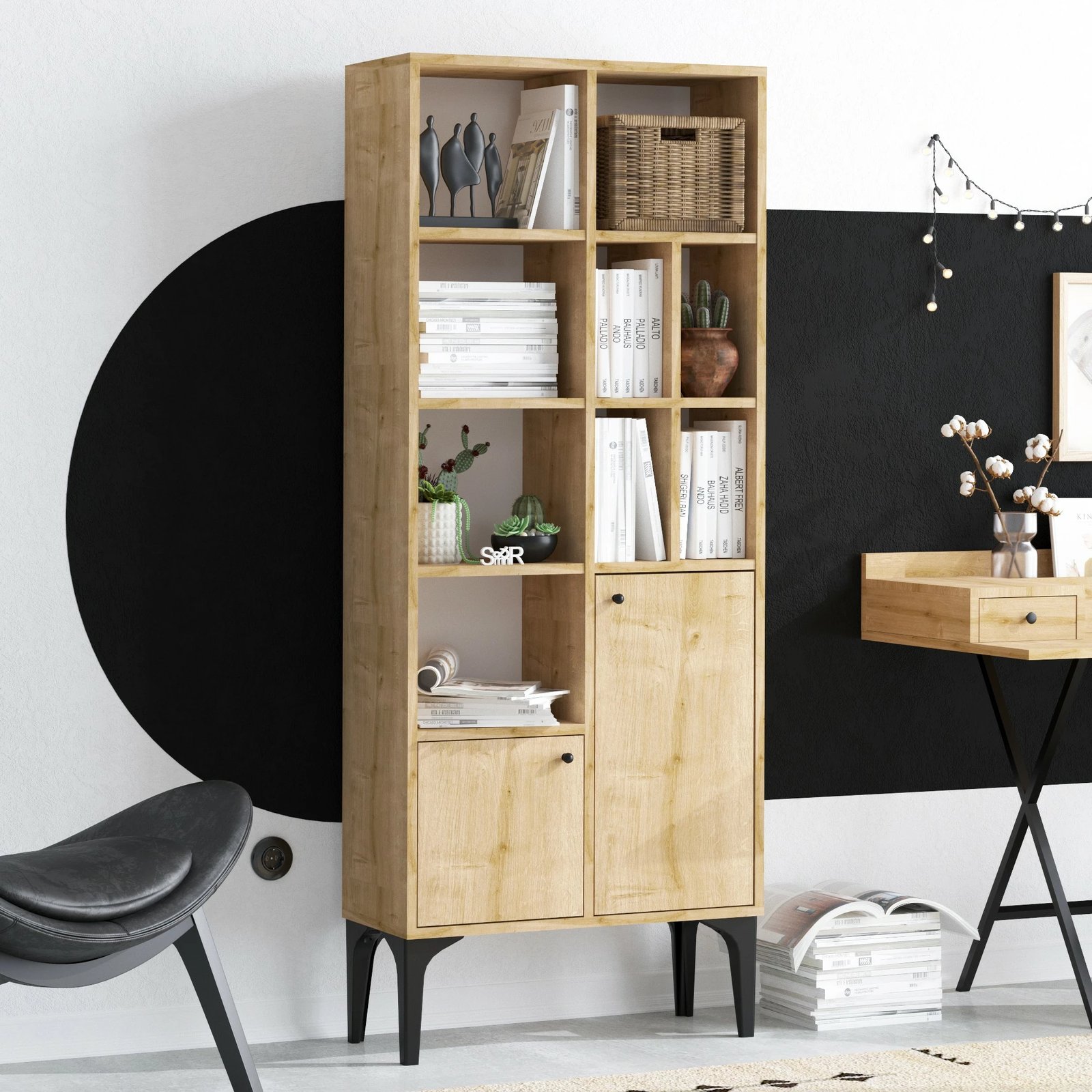 Raft librash Hanah Home, ngjyrë lisi safir, Castor