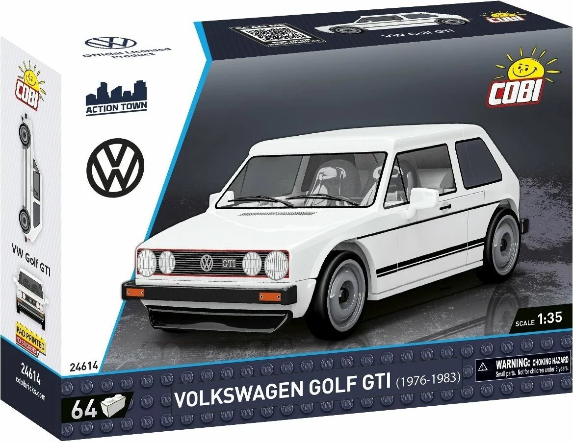 Set blloqesh COBI Volkswagen Golf GTI 1976-1983, 64 pjesë, e bardhë