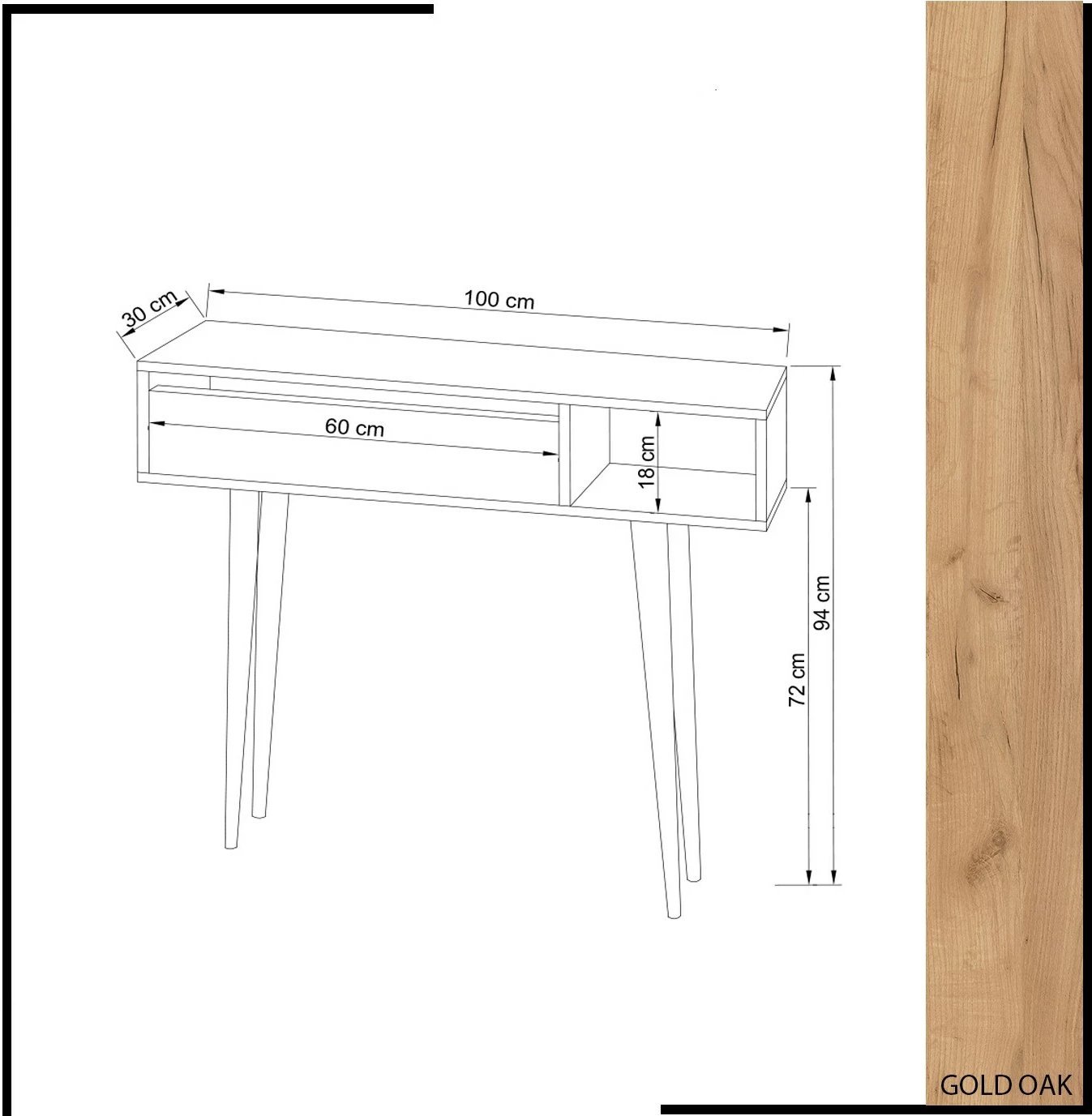 Komodë dy-katëshe, ngjyrë lisi dhe e bardhë, Oseyo