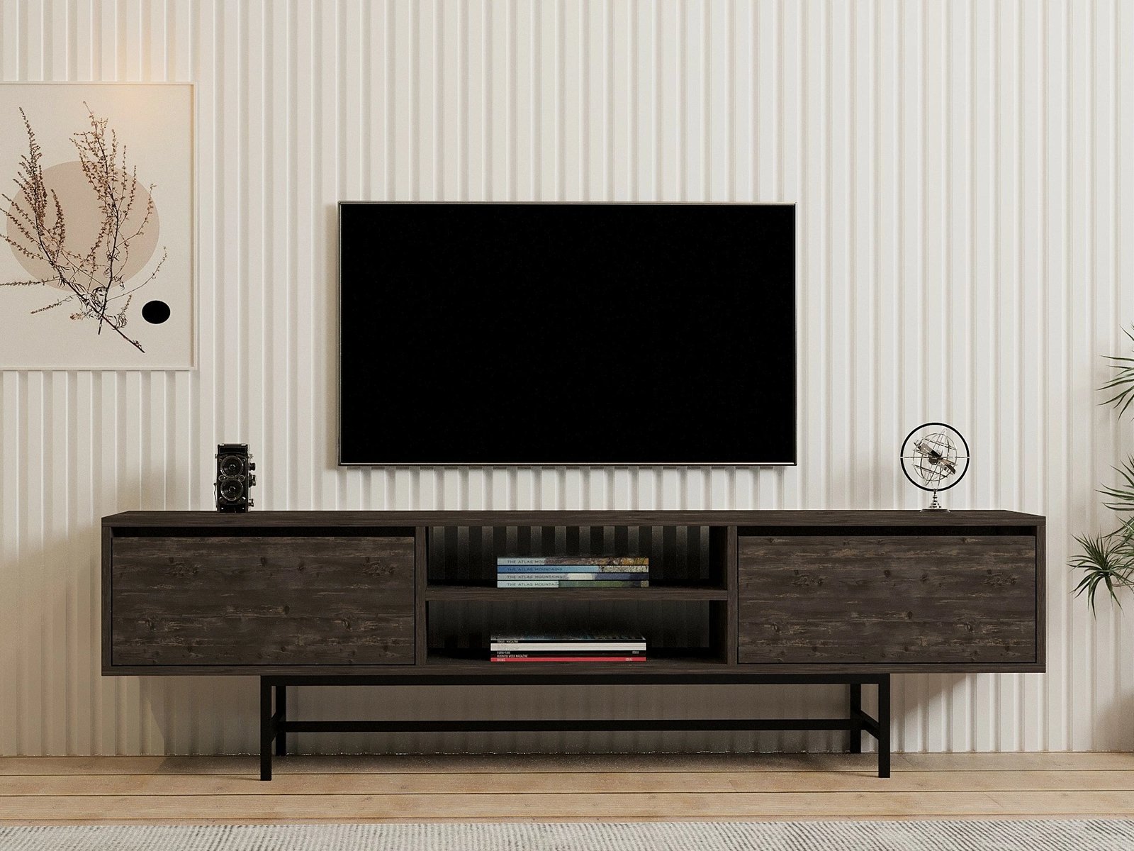 Komodë TV Hanah Home, Tauber, ngjyrë antracit