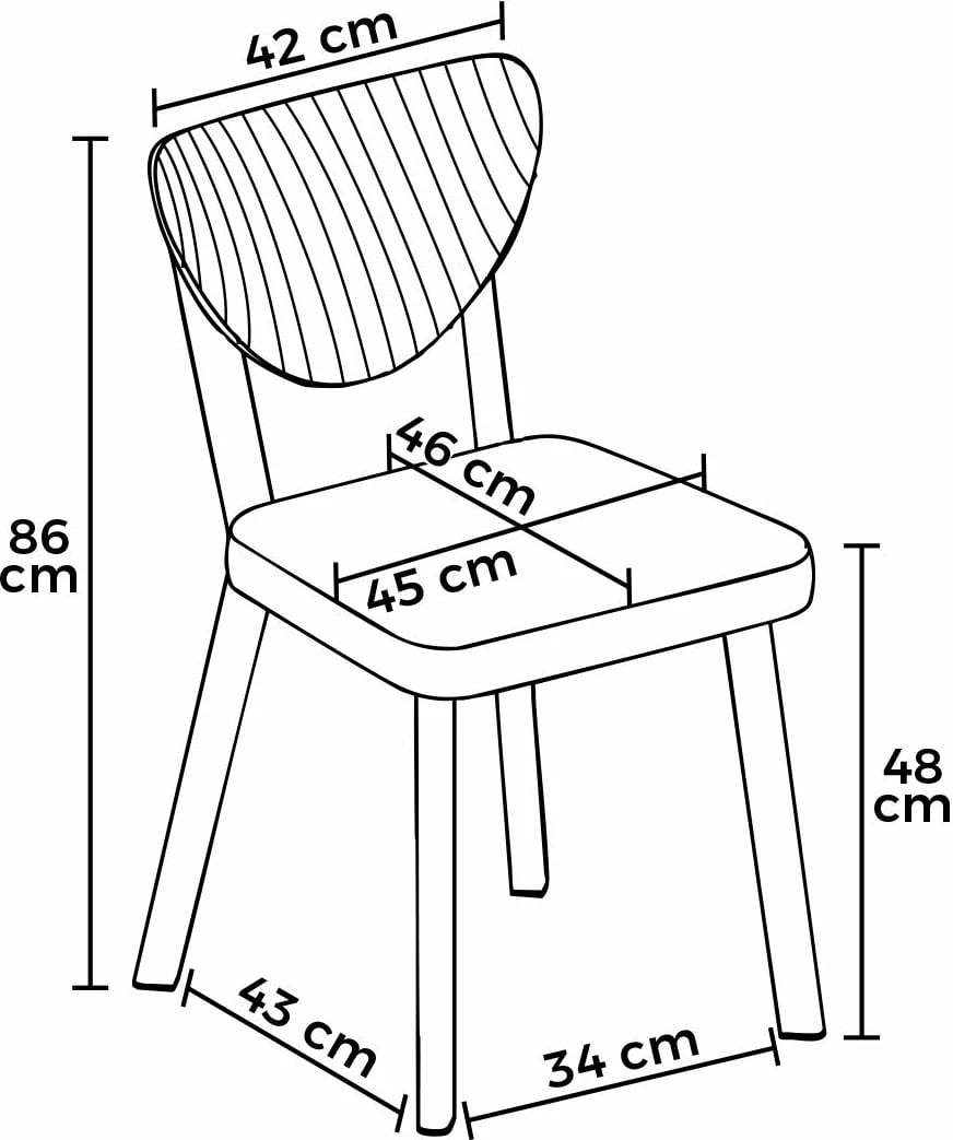 Set karrigesh (4 copë), Hanah Home, Arfe, krem, kafe
