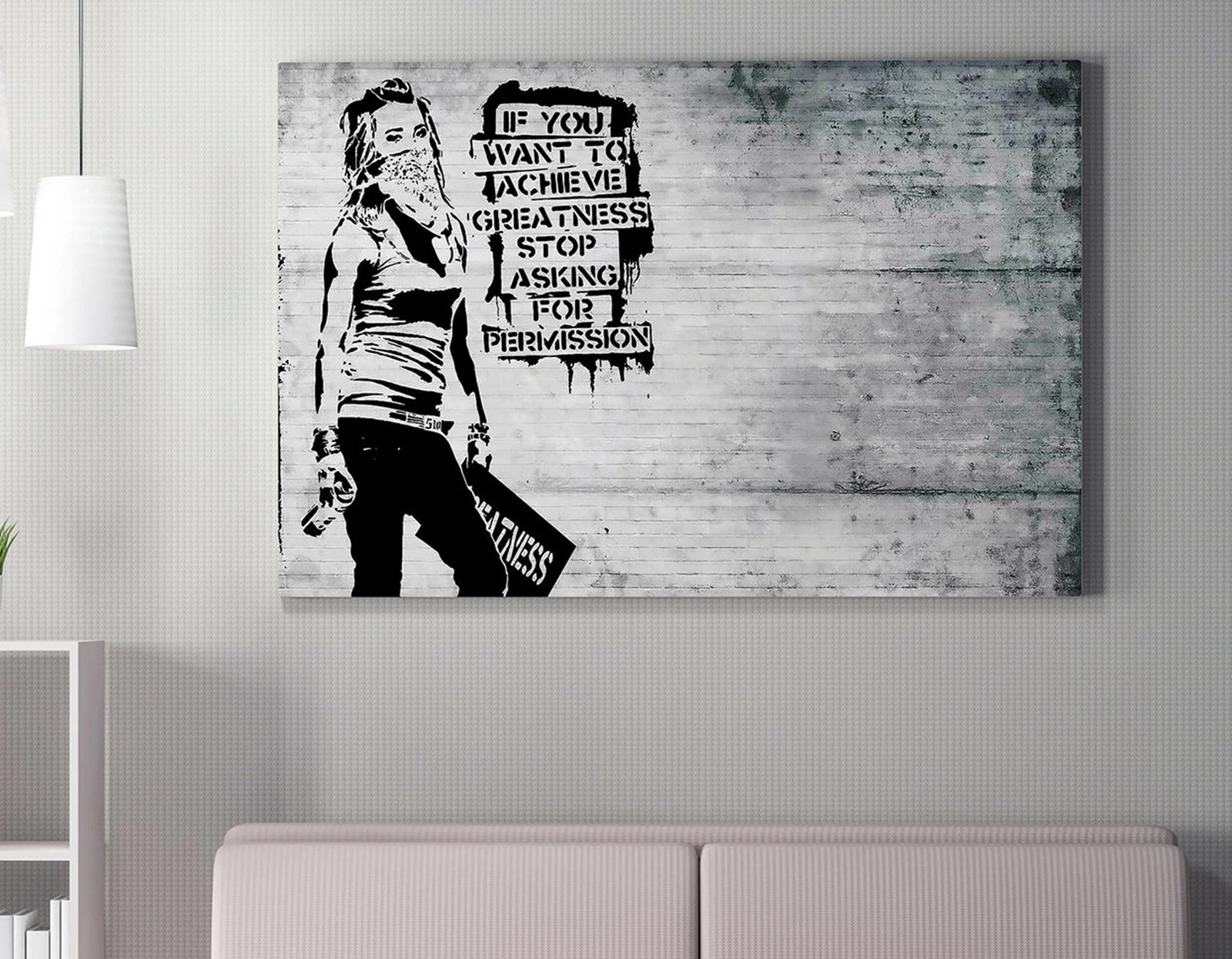 Pikturë dekorative në kanavacë, Banksy, WY136, 50x70cm