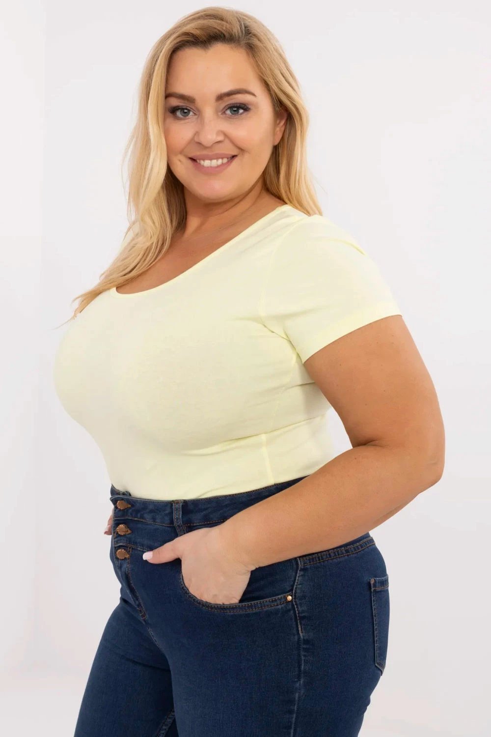 Maicë plus size për femra Relevance 211766, e verdhë