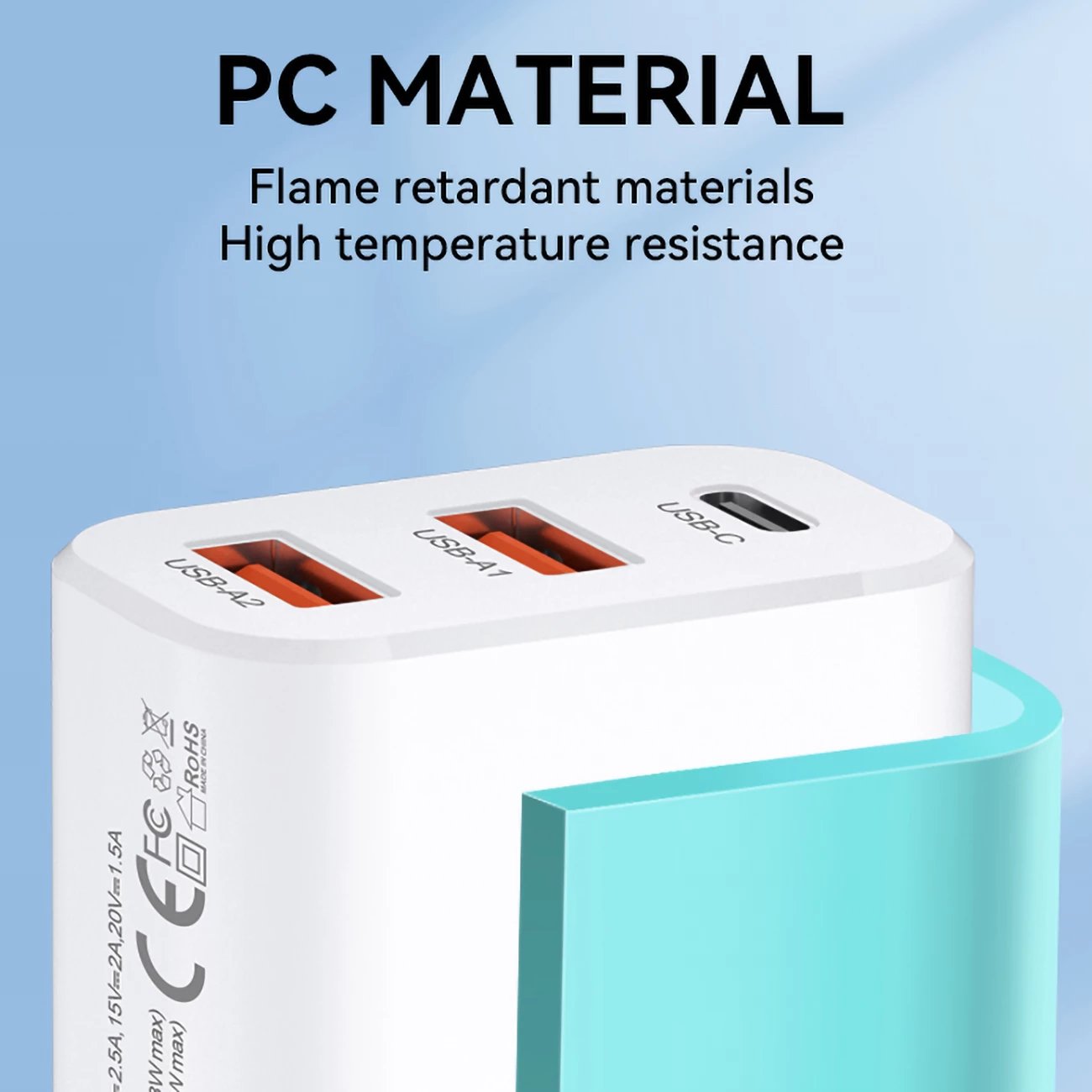 Karikues muri Wozinsky CWCUCW, 30W, 1x USB-C, 2x USB-A, i bardhë