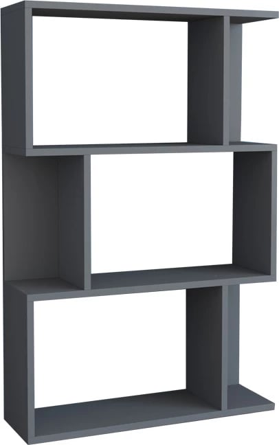 Raft librash Kadu, ngjyrë antracit, 72x22x108cm