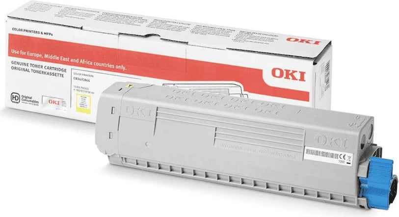Toner, OKI 46861305, rendiment 10000 faqe, standard, e verdhë