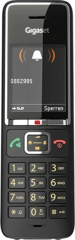 Telefon pa tela Gigaset COMFORT 550A, 3 dorëza, regjistrues automatik, 200 kontakte, i zi Telefon pa tela Gigaset COMFORT 550A, 3 dorëza, regjistrues automatik, 200 kontakte, i zi