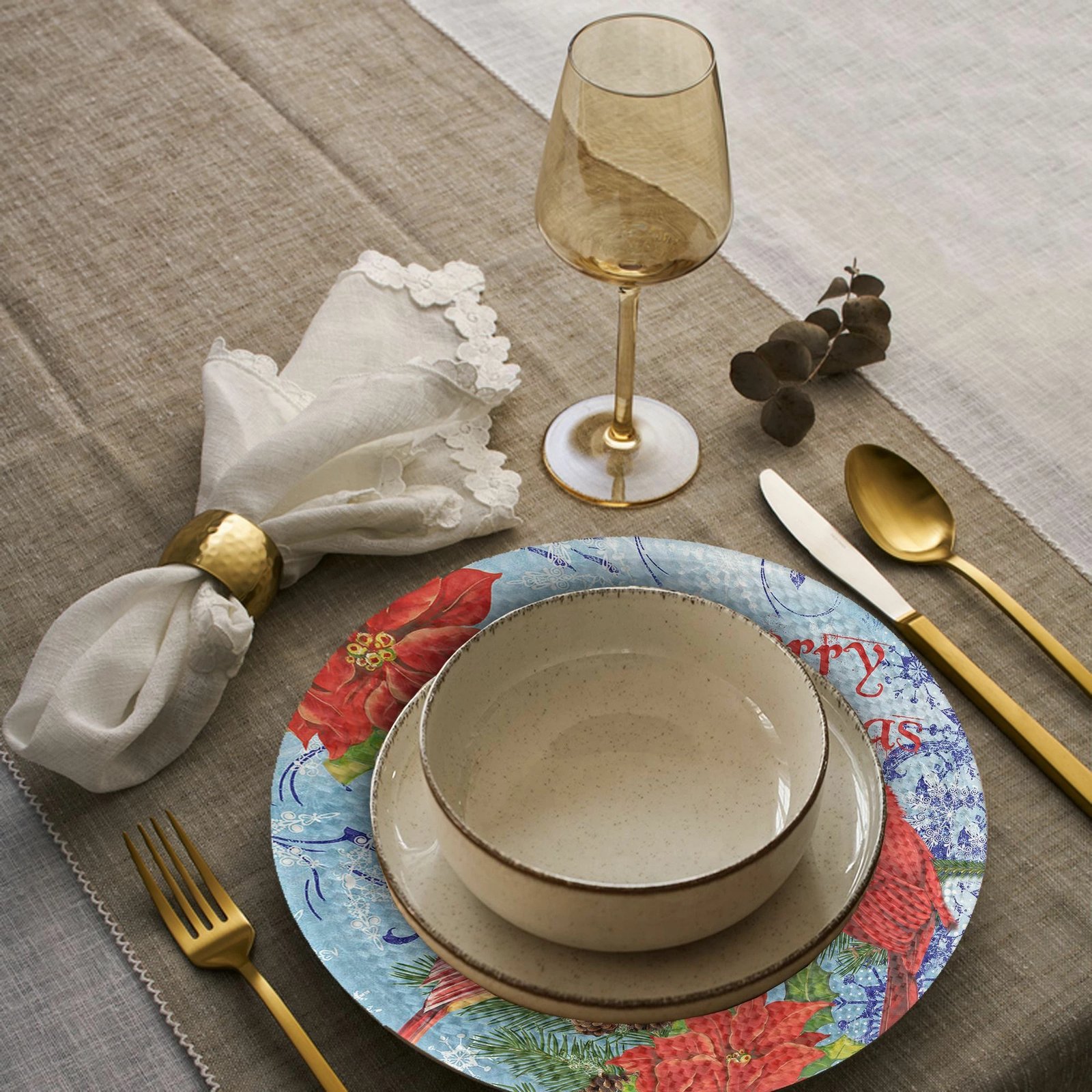 Set nënshtrues tavoline Hermia Concept, shumëngjyrësh, 4 copë, 37cm