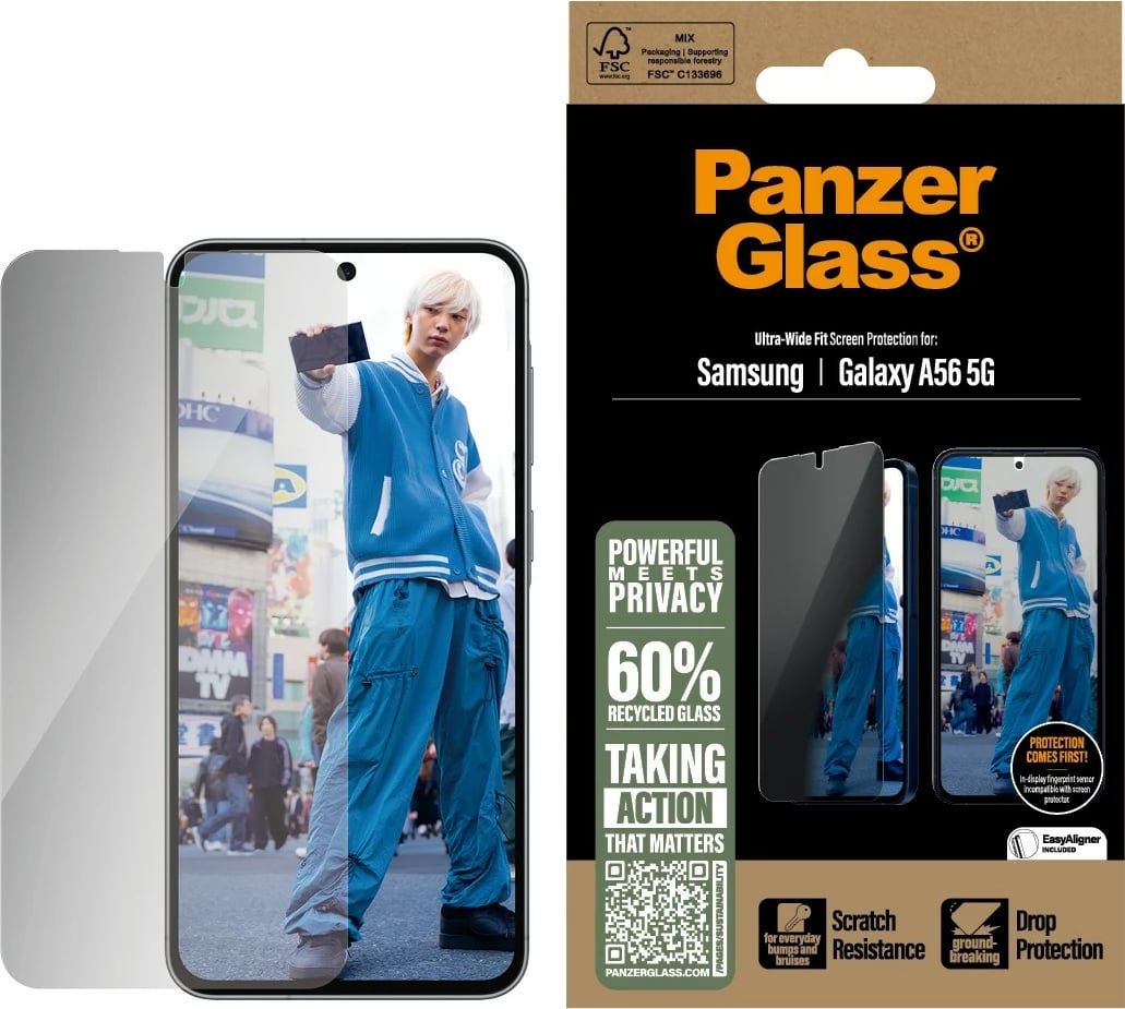 Mbështjellës privacy PanzerGlass për Samsung Galaxy A56 5G Ultra, transparent