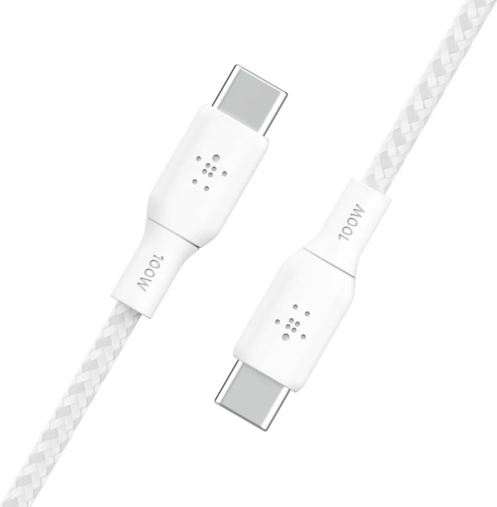 Kabëll USB-C Belkin CAB014bt3MWH, 3 m, USB 2.0, Bardhë