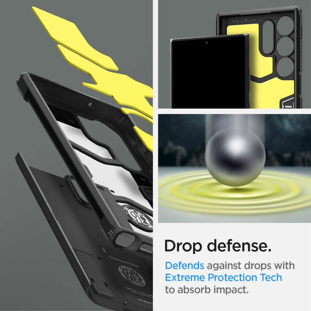 Mbështjellës Spigen Tough Armor për Samsung Galaxy S23 Ultra, i zi Mbështjellës Spigen Tough Armor për Samsung Galaxy S23 Ultra, i zi