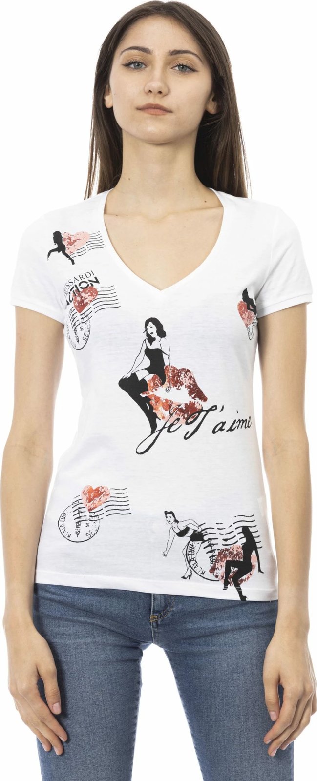 Maicë për femra Trussardi Action, e bardhë