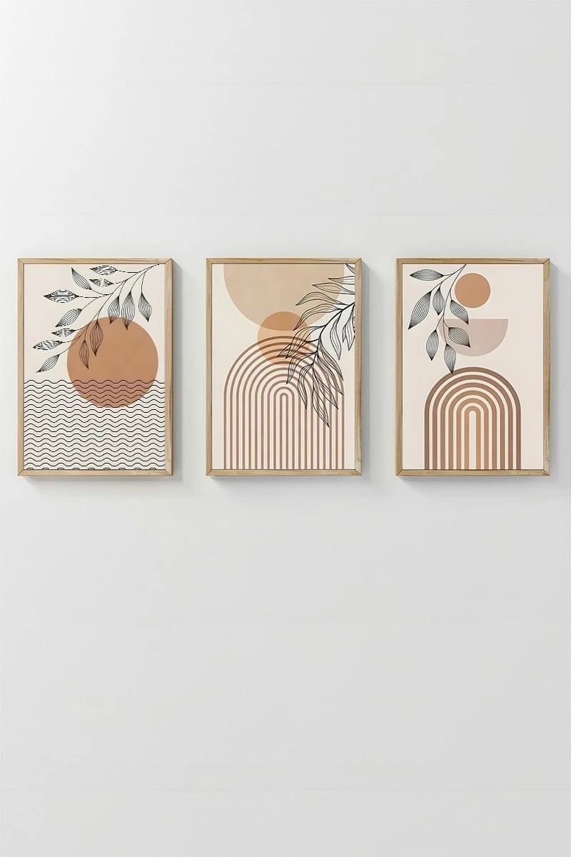 Pikturë dekorative me kornizë (3 copë), Wallity, Artsycllct6