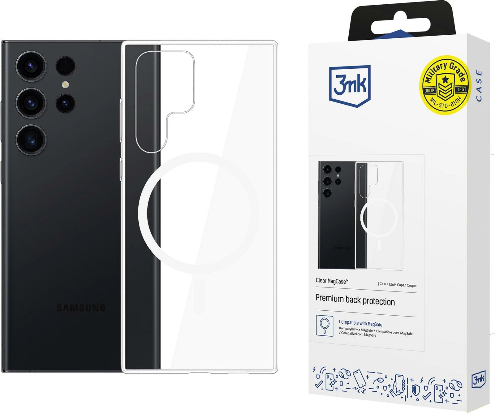 Mbështjellës 3mk MagCase për Samsung Galaxy S24 Ultra, transparent