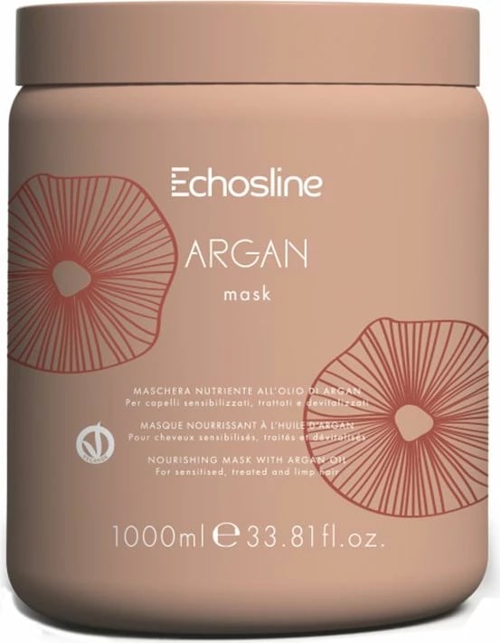 Maskë për flokë ECHOSLINE Argan Hair Mask për femra 1000ml