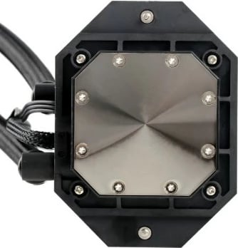Ftohës me lëng për procesor Thermalright Turbo Right 360C, 3 ventilatorë 12cm, LED, i zi