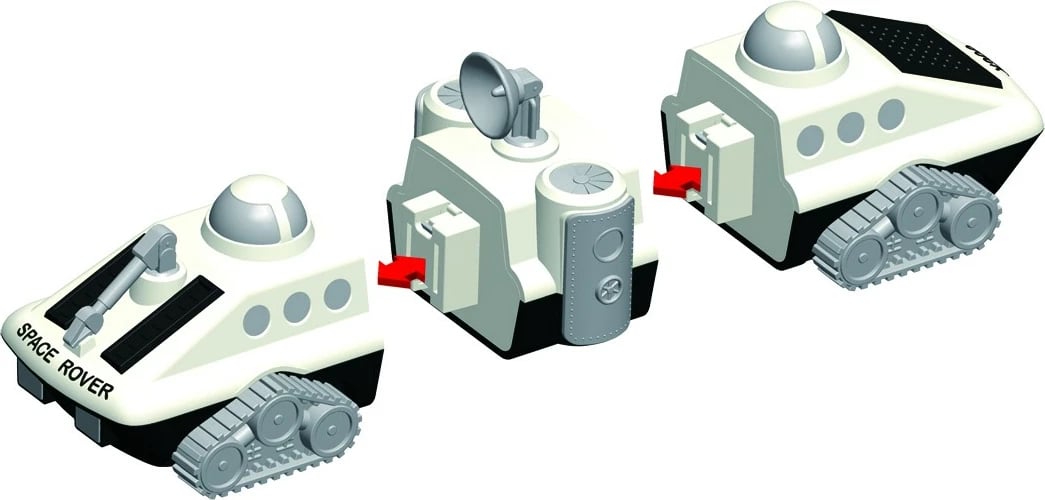 Set lodrash magnetike MalBlo nga MALIK, 3 automjete hapësinore, plastikë, e bardhë