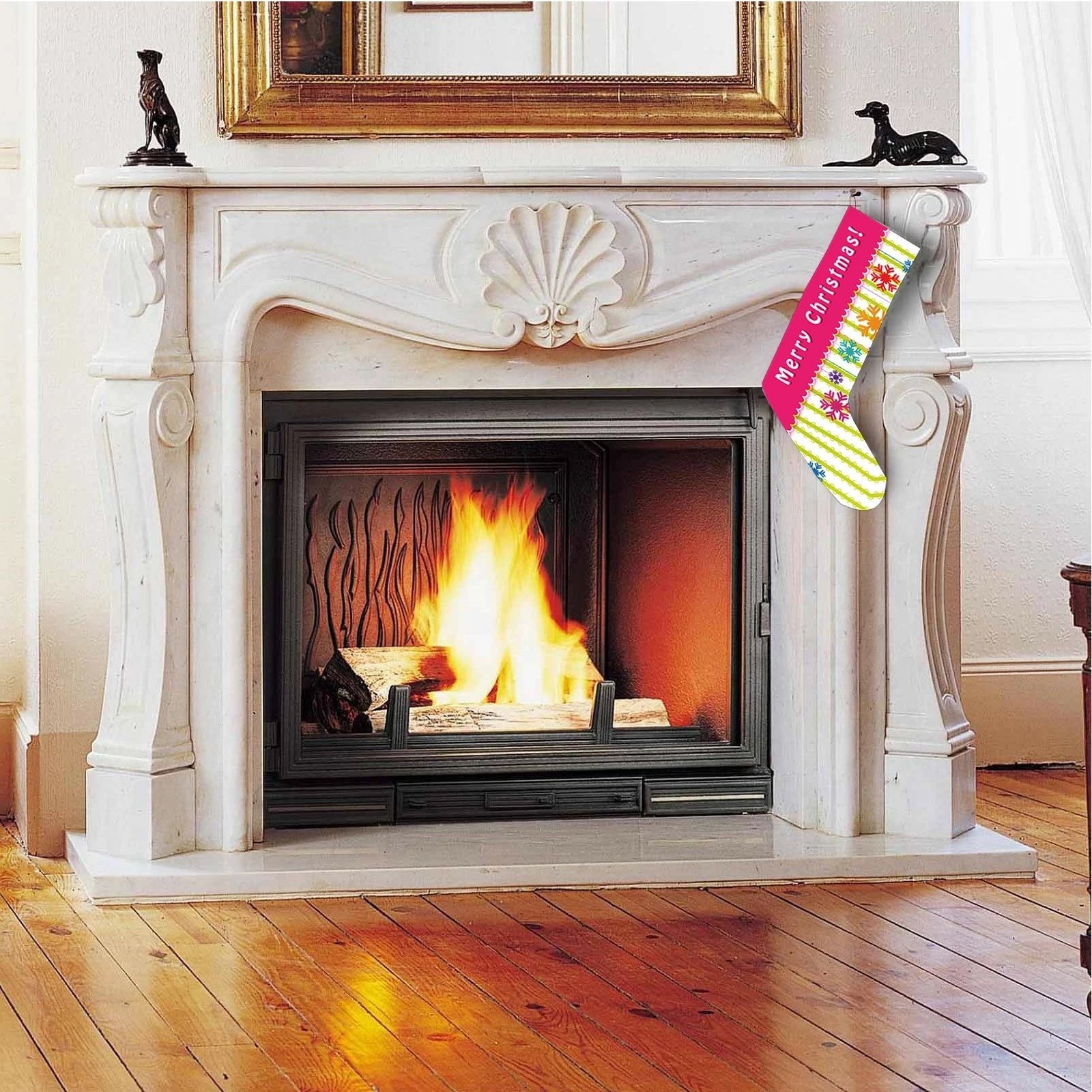 Çorape dekorative për Krishtlindje, shumëngjyrëshe, Evila Originals, Crp009, 35x18cm