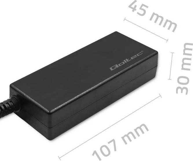 Kasë rryme Qoltec 51761 për Lenovo, 65W, 4 konektorë, me kabllo rryme, e zezë