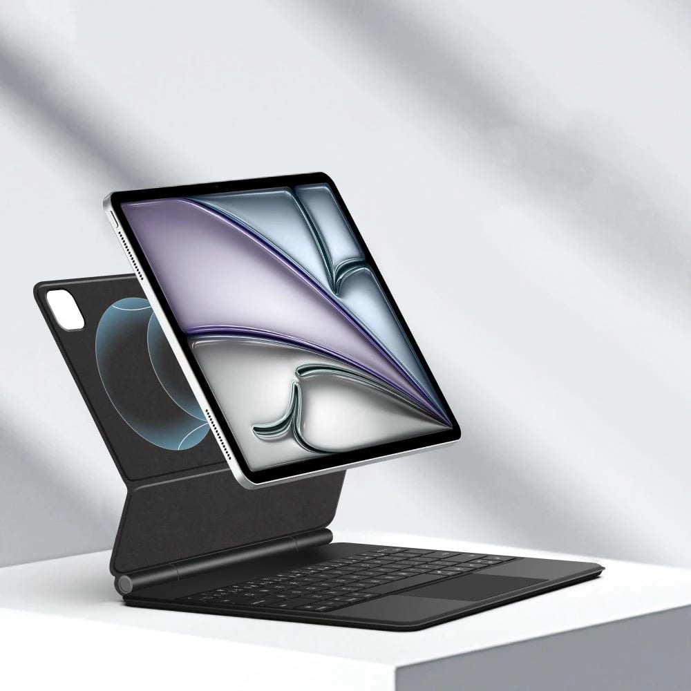 Mbështjellës me tastierë Tech-Protect Smartcase Magnetic për iPad Pro 12.9" 2020/2021/2022, iPad Air 13" 2024/2025, E zezë
