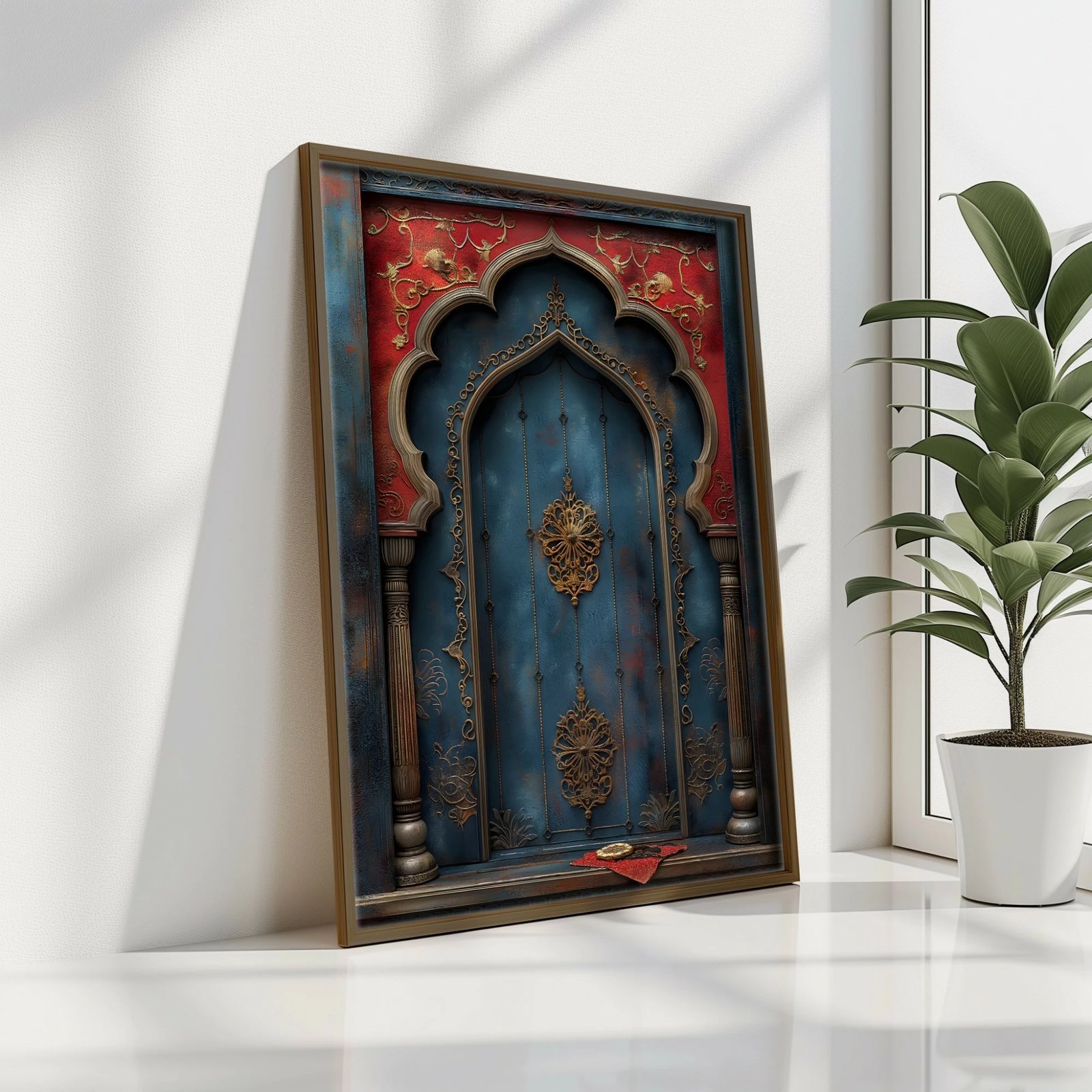 Pikturë dekorative me kornizë MDF, shumëngjyrëshe, Wallity, GE116-L