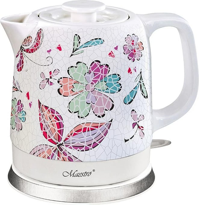 Ibrik elektrik qeramike Maestro MR-068-FLOWERS, 1.5L, 1500W, shumëngjyrësh