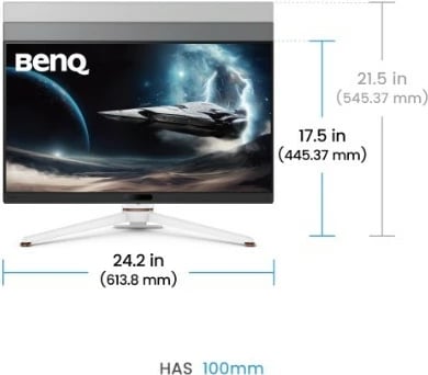 Monitor gaming BenQ EX271Q, 27", 2K, 180Hz, IPS, i bardhë/zi