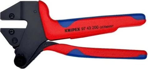 Vegël presimi Knipex Crimp-Systemzange, 200mm, kuqe/blu